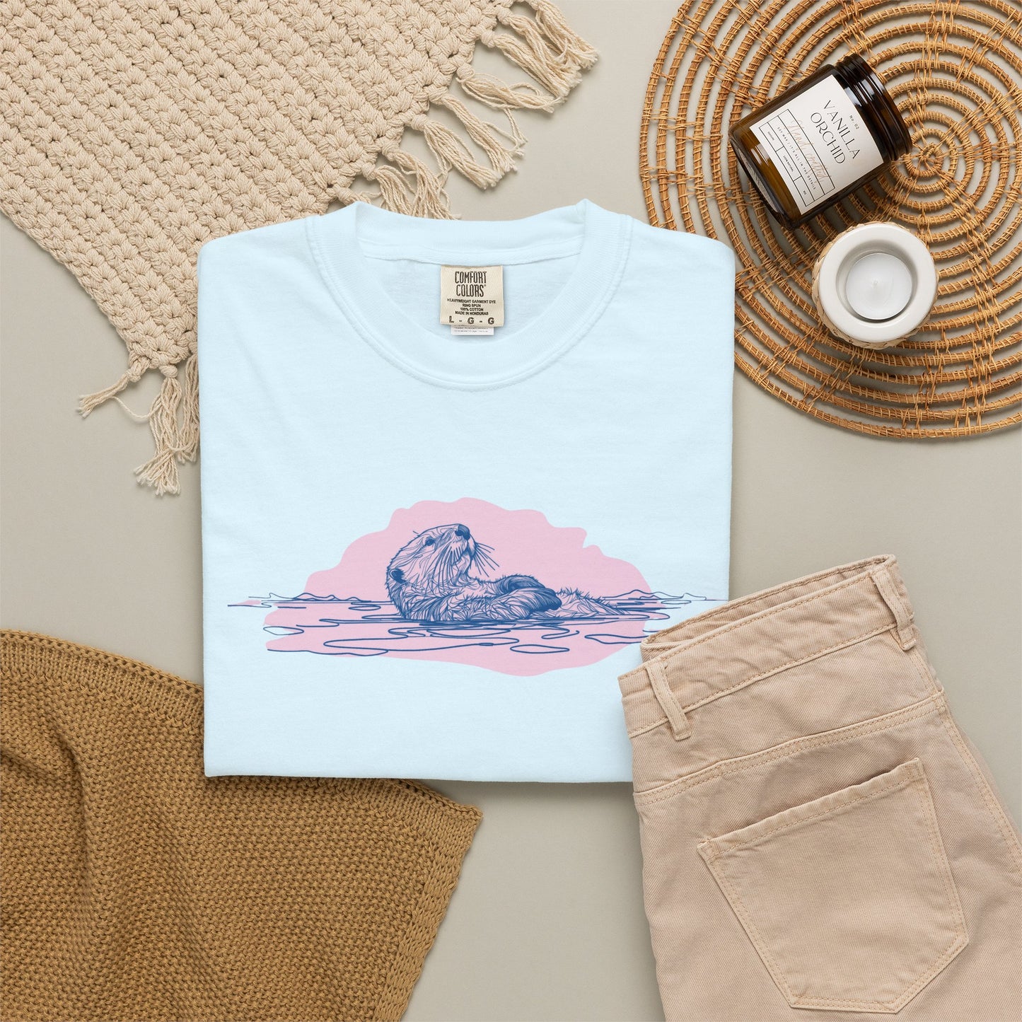 Coastal Otter Comfort Colors Tee