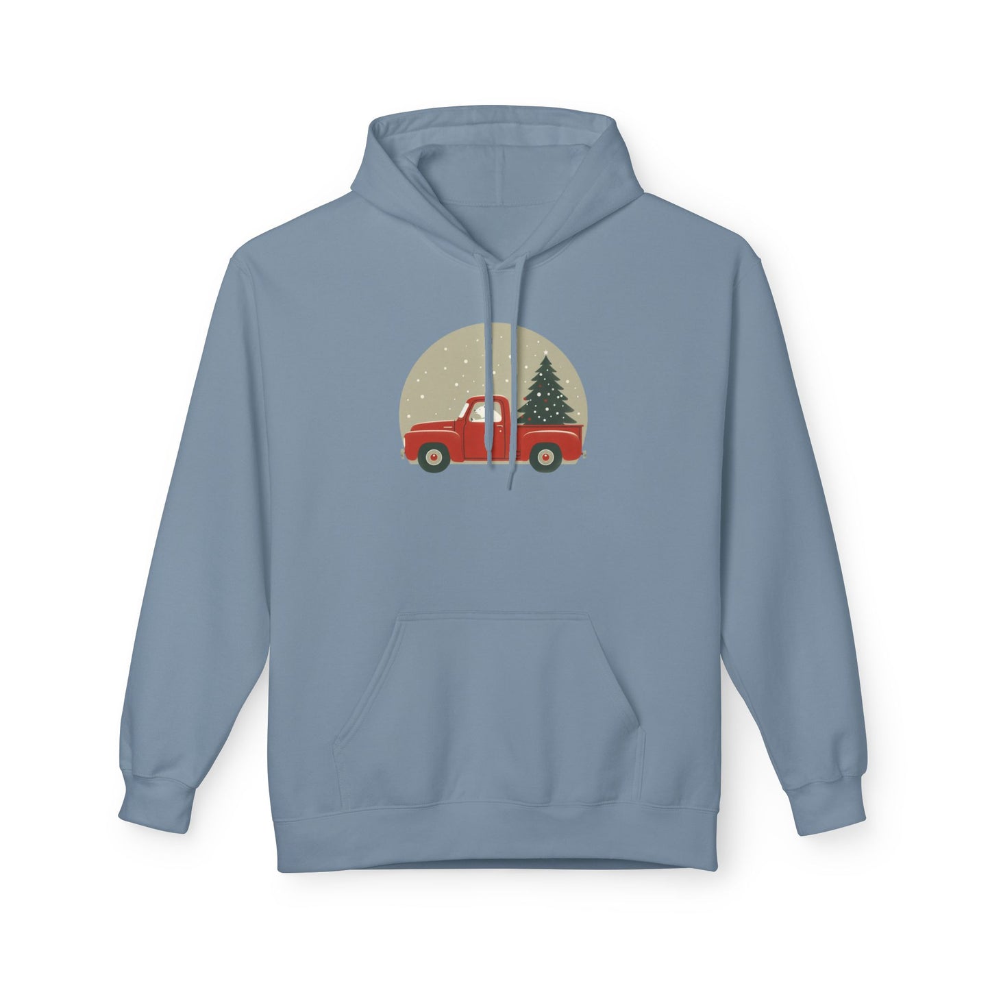 Snow Globe Delivery, Polar Bear Christmas Truck Design Midweight Hoodie