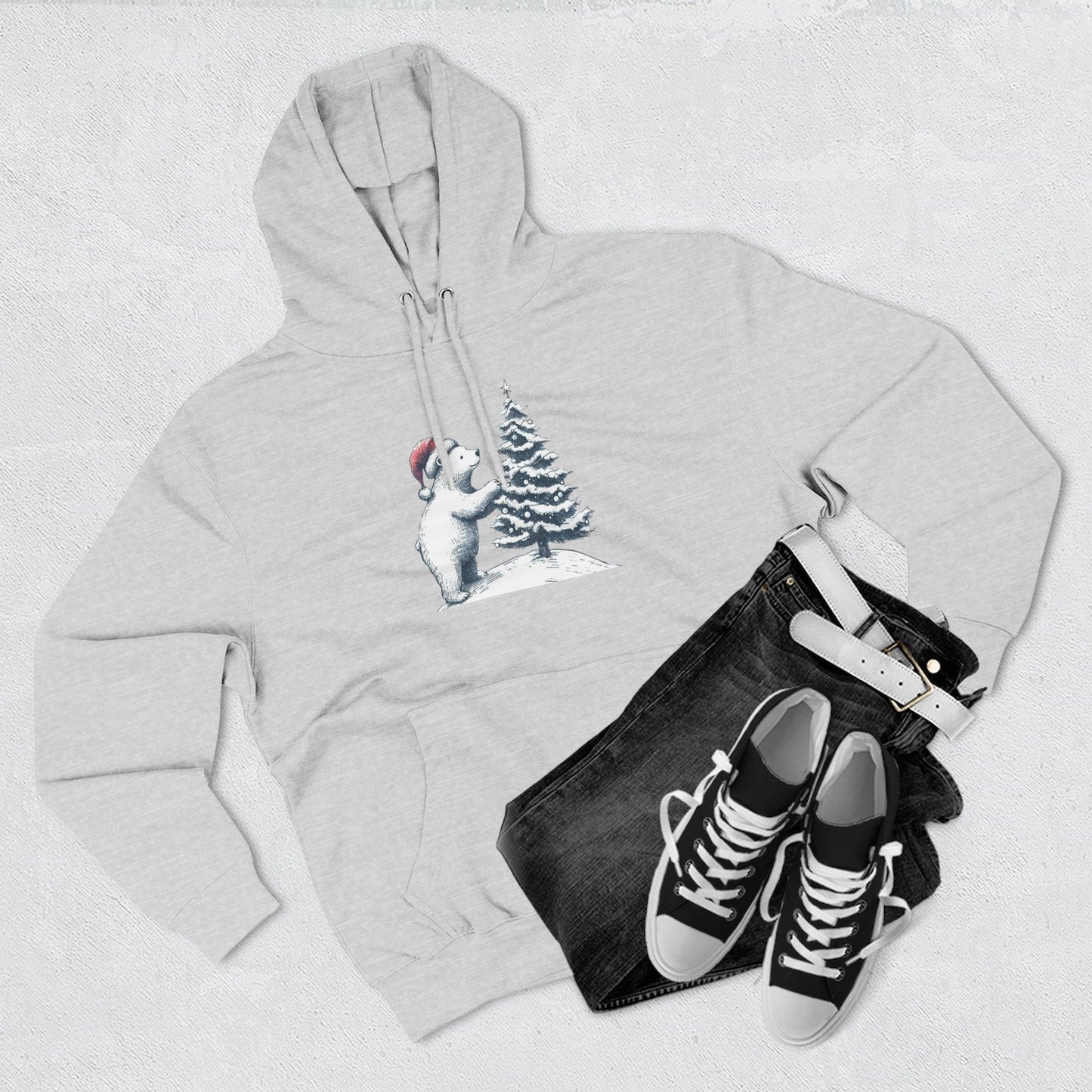 Polar Bear Christmas Tree Hoodie