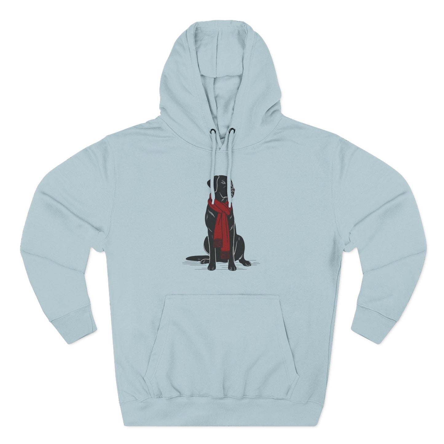 Black Lab Red Scarf Hoodie