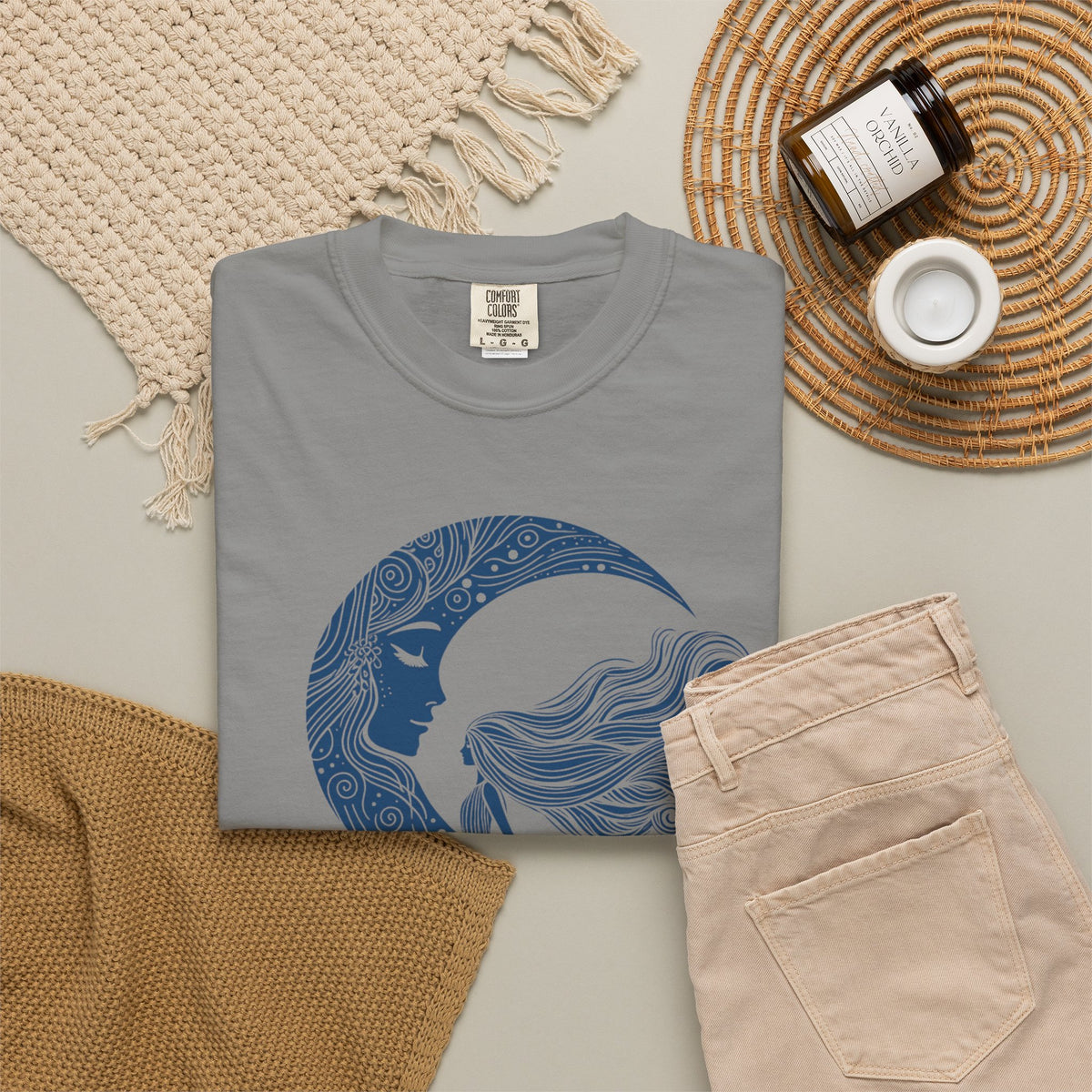 Moon Goddess "She Remembered Who She Was" Comfort Colors T-Shirt