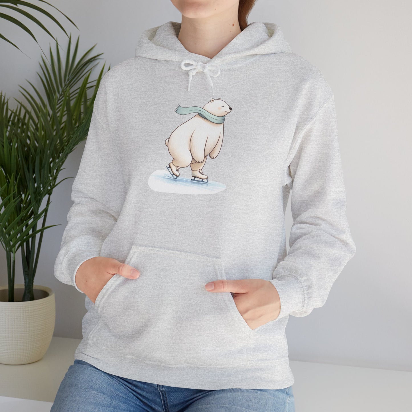 Polar Bear Ice Skating Hoodie