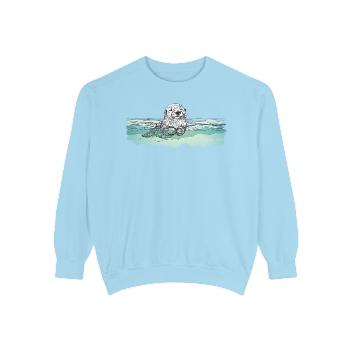 Sea Otter Sweatshirt | Otter in the Water Crewneck