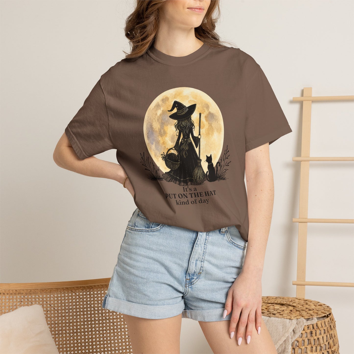 It's a Put on the Hat Kind of Day | Comfort Colors® Witch Graphic T-Shirt