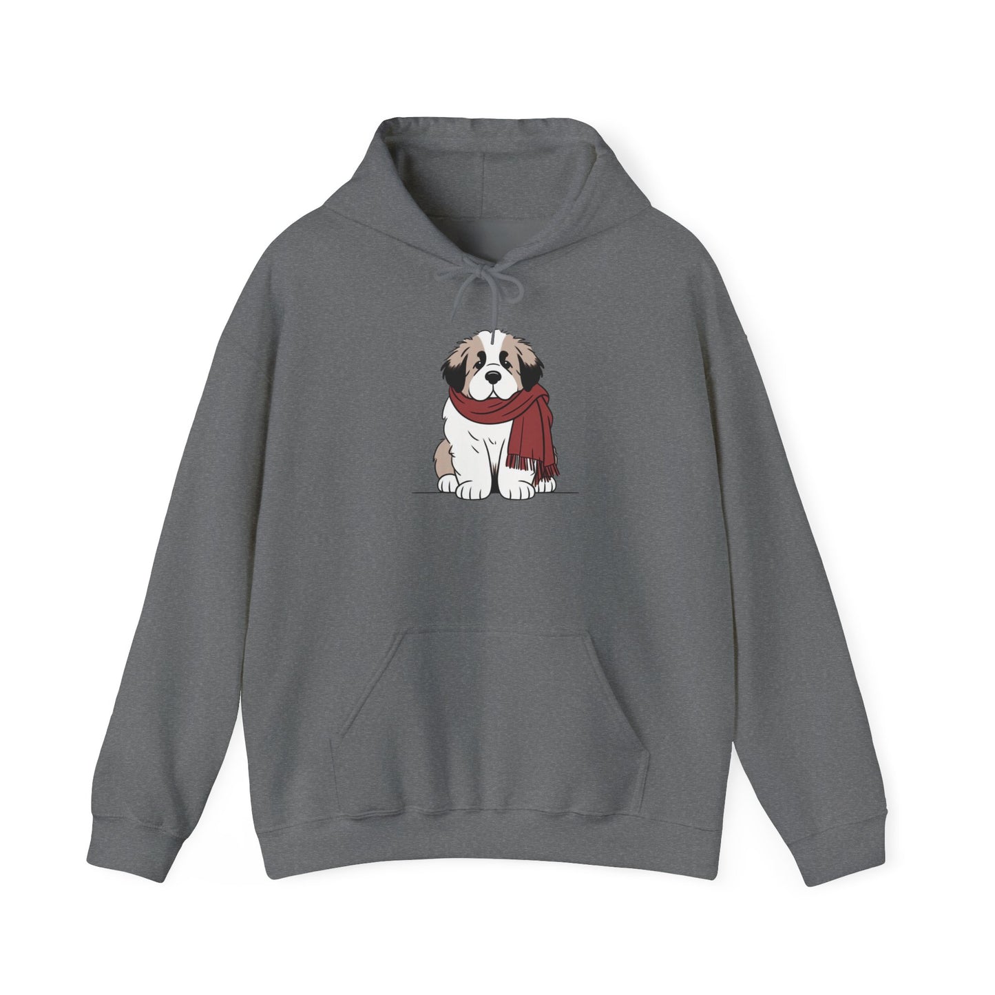 Saint Bernard Puppy Scarf  Premium Hoodie | Cozy Den Edition