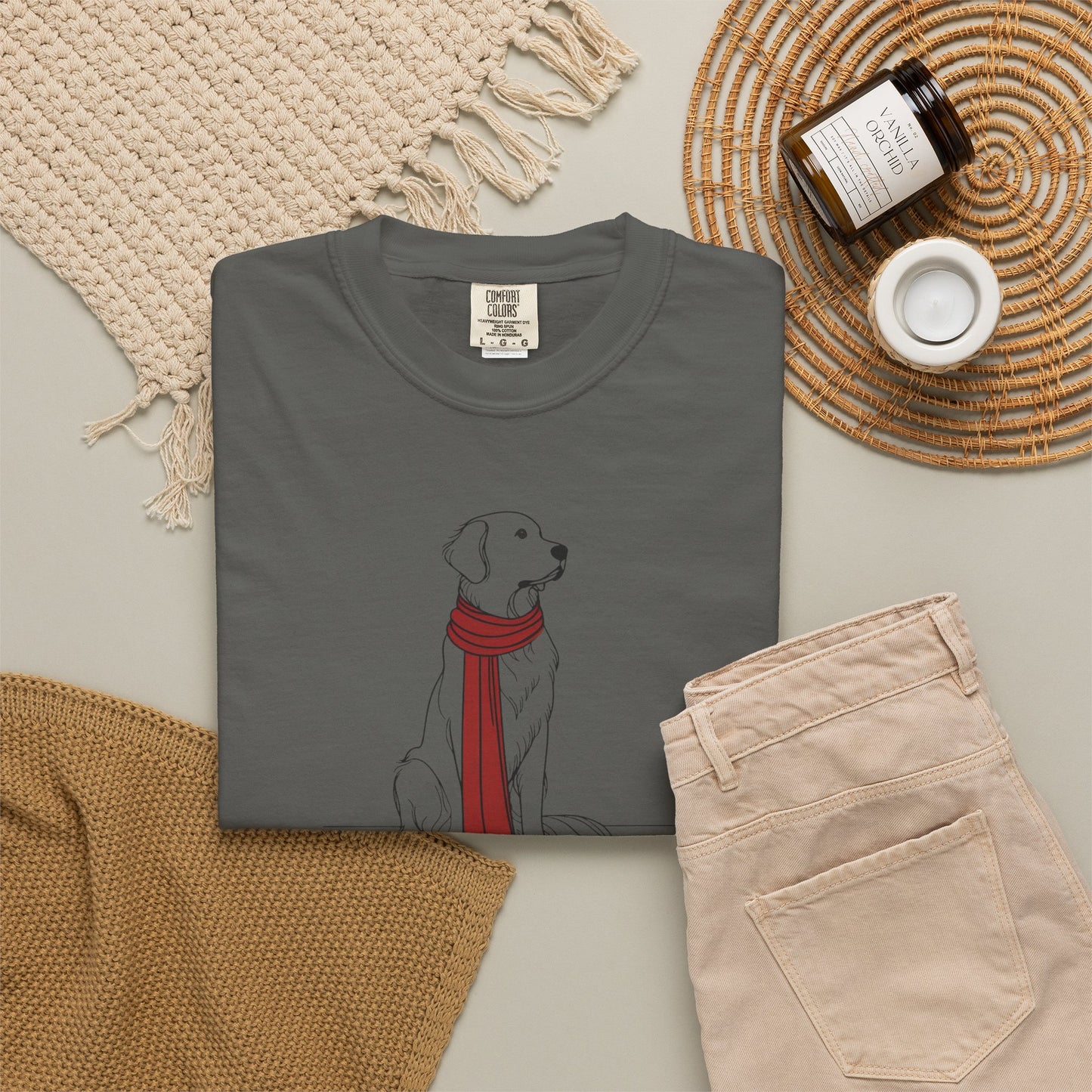 Minimalist Winter Dog Comfort Colors Tee