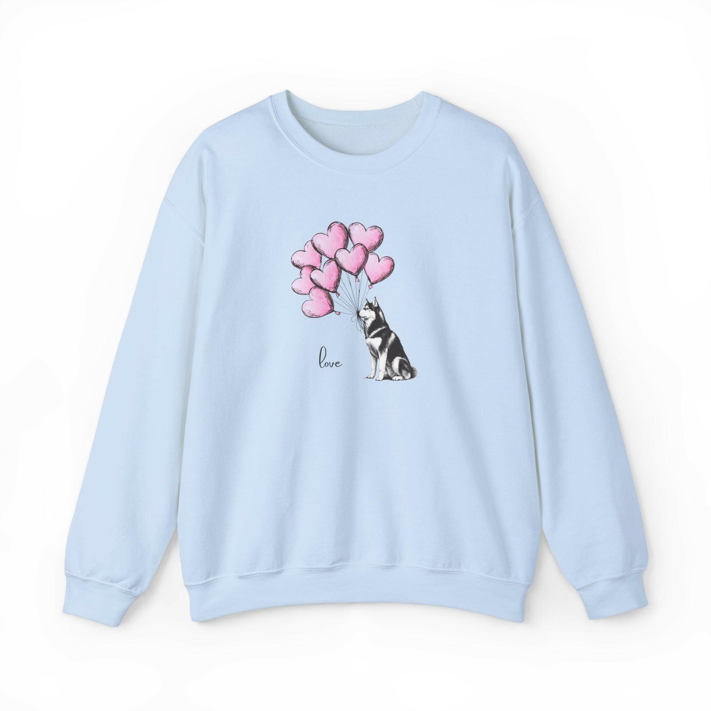 Siberian Husky Balloon Crewneck Sweatshirt