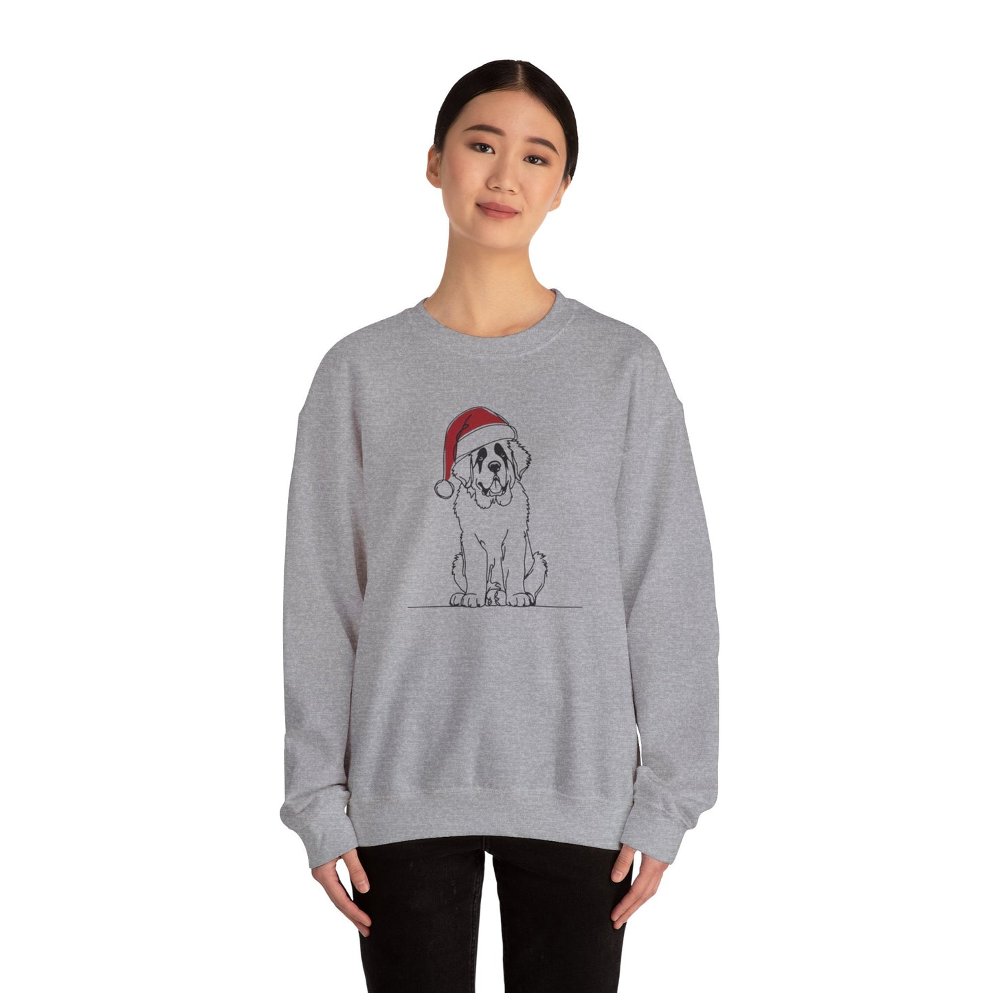 "Santa Bernard" Holiday Sketch Sweatshirt | Holiday Den