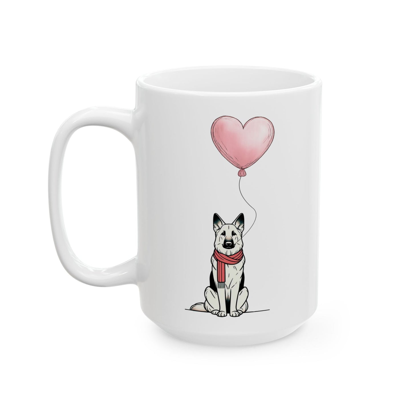 German Shepherd Heart Balloon Mug
