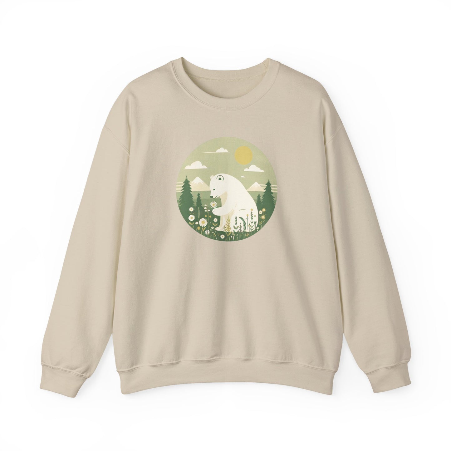 Polar Bear Meadow Circle Sweatshirt | Polar Den