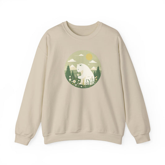 Polar Bear Meadow Circle Sweatshirt | Polar Den