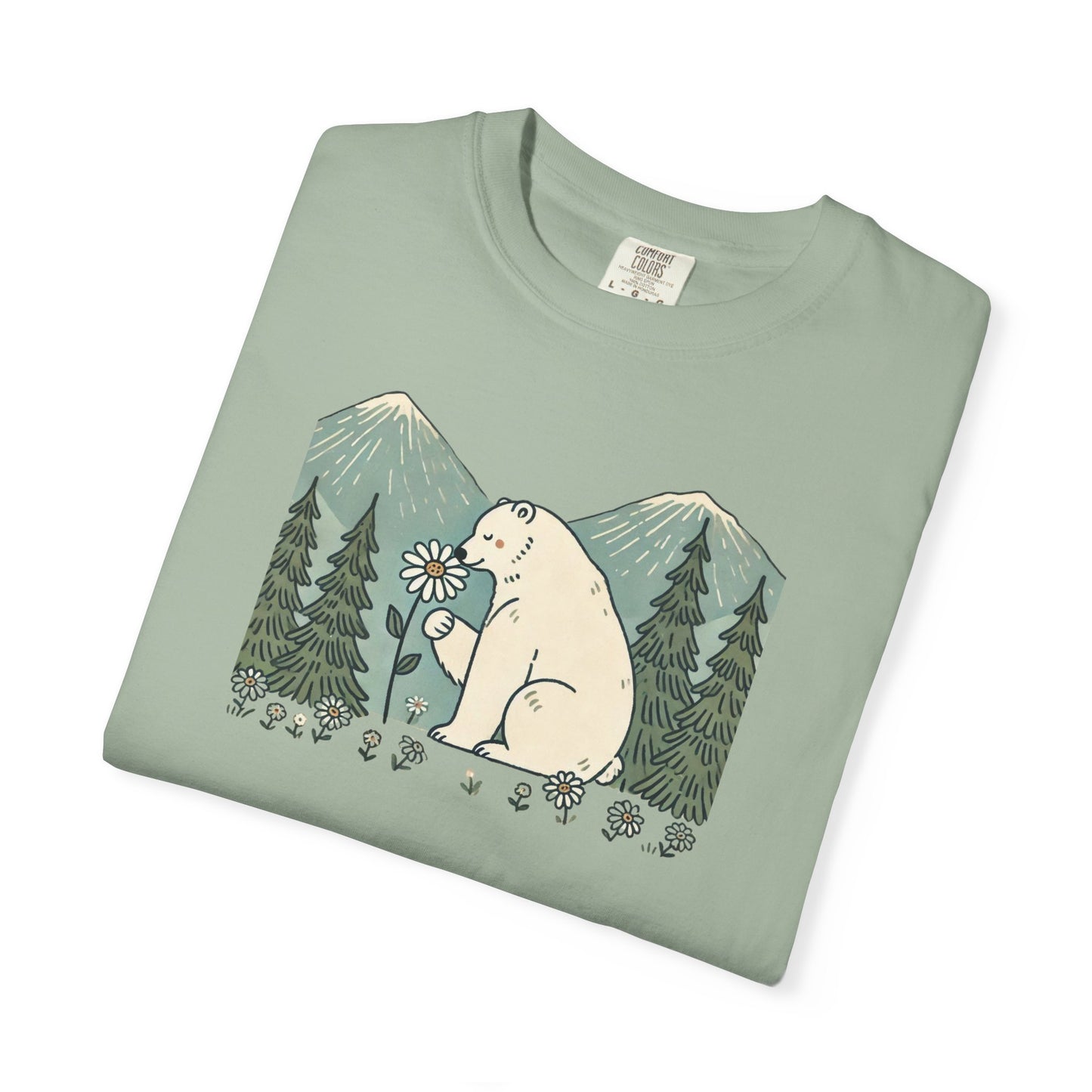 Wildflower Polar Bear Comfort Colors Tee