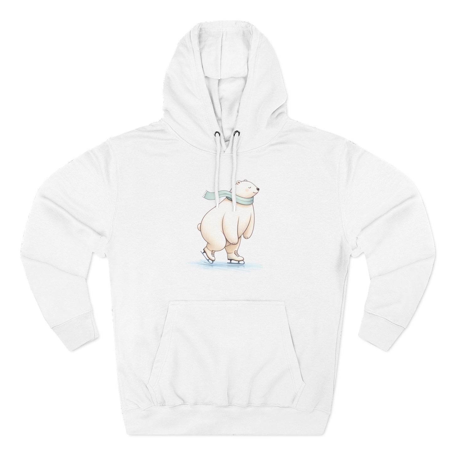 Ice Skating Polar Bear Hoodie