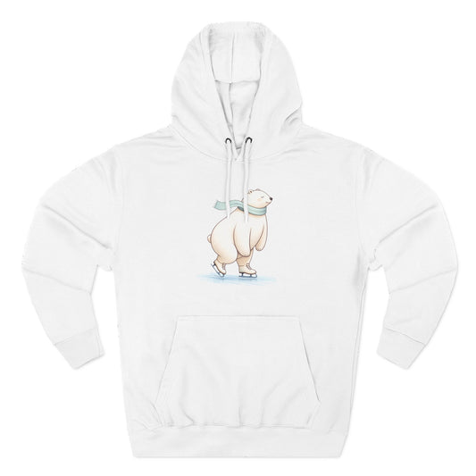 Ice Skating Polar Bear Hoodie