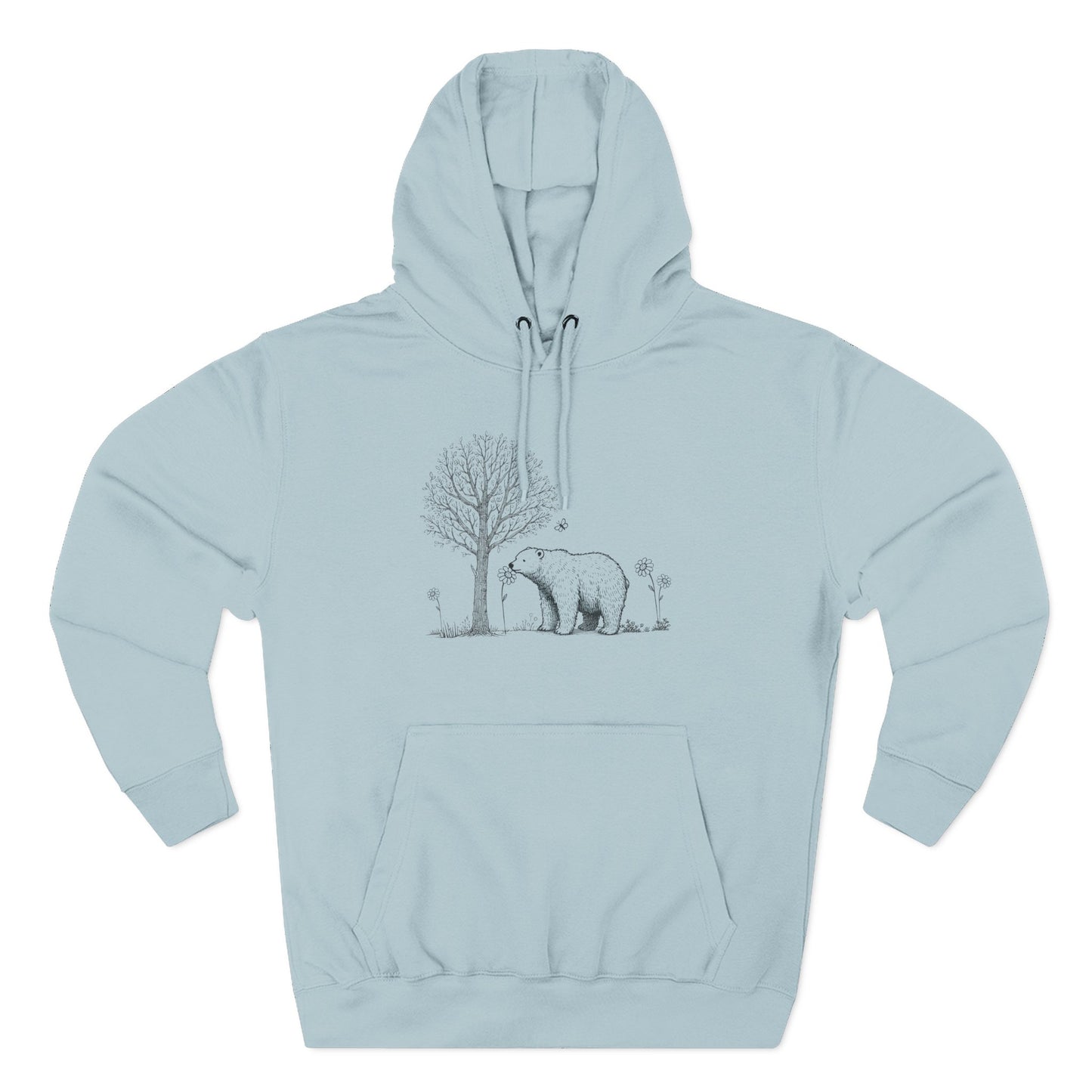 Wildflower Polar Bear Hoodie