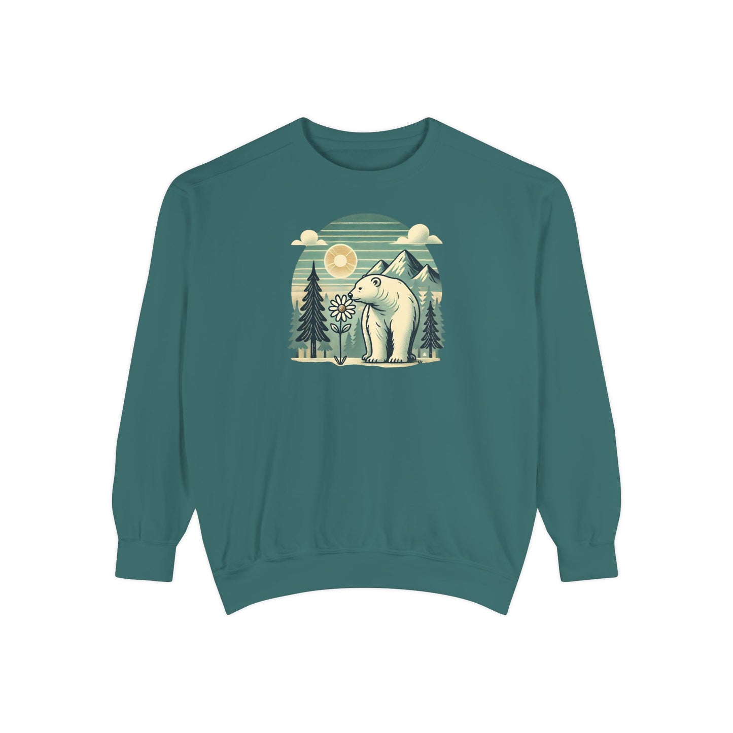 Pine & Daisy Polar Bear Comfort Colors Sweatshirt