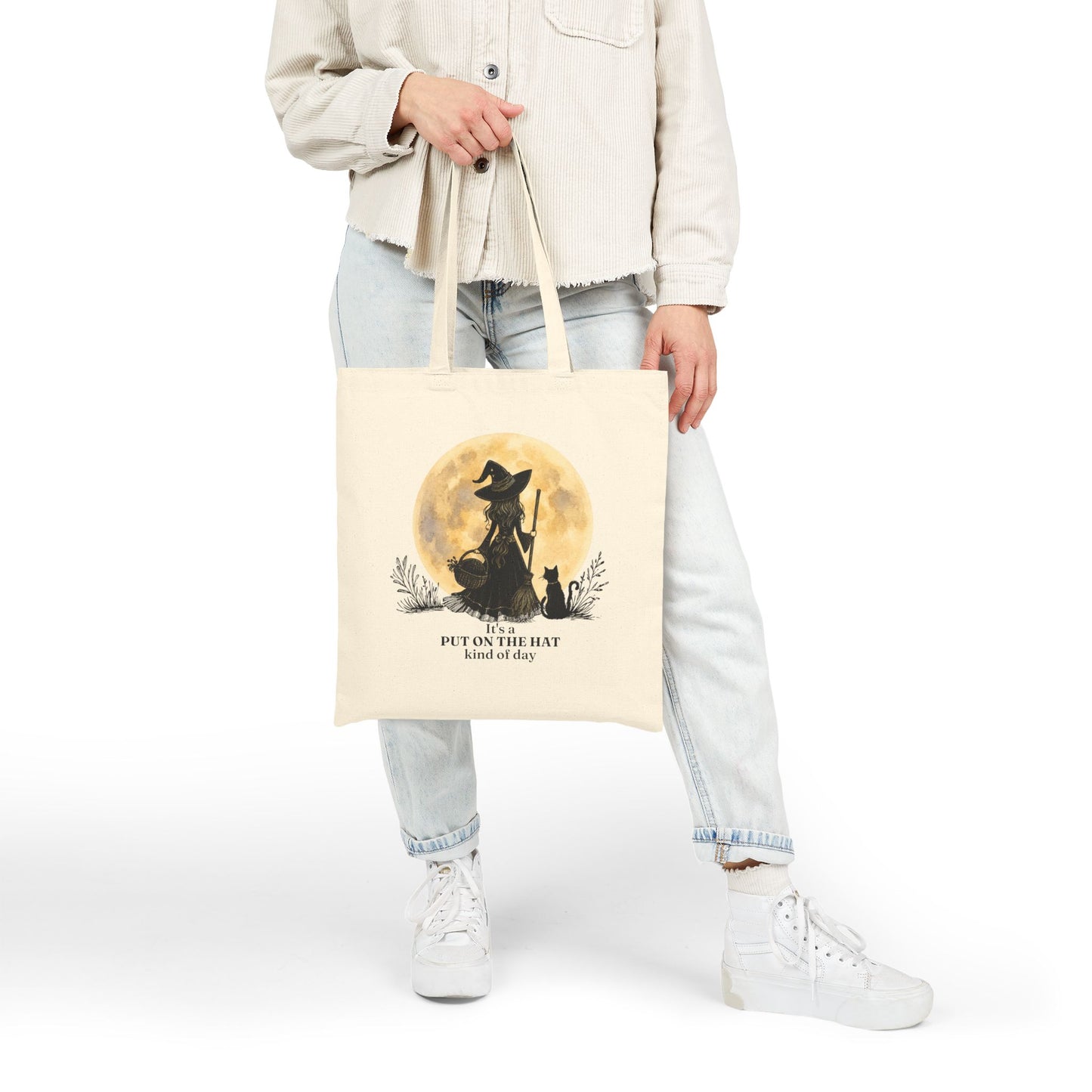It's a PUT ON THE HAT Kind of Day Double-Sided Canvas Tote Bag