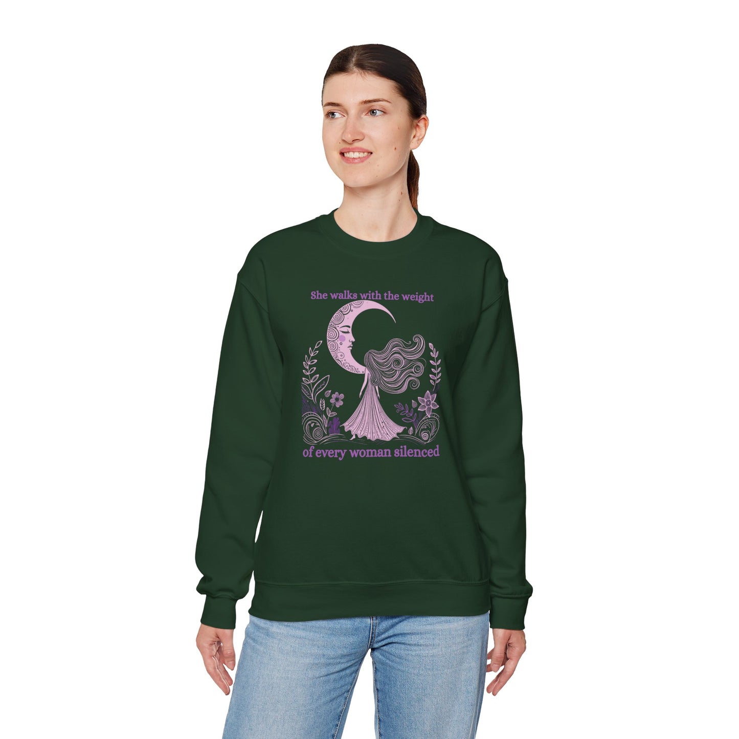 The Weight of Silence Celestial Art Sweatshirt | Mystic Den