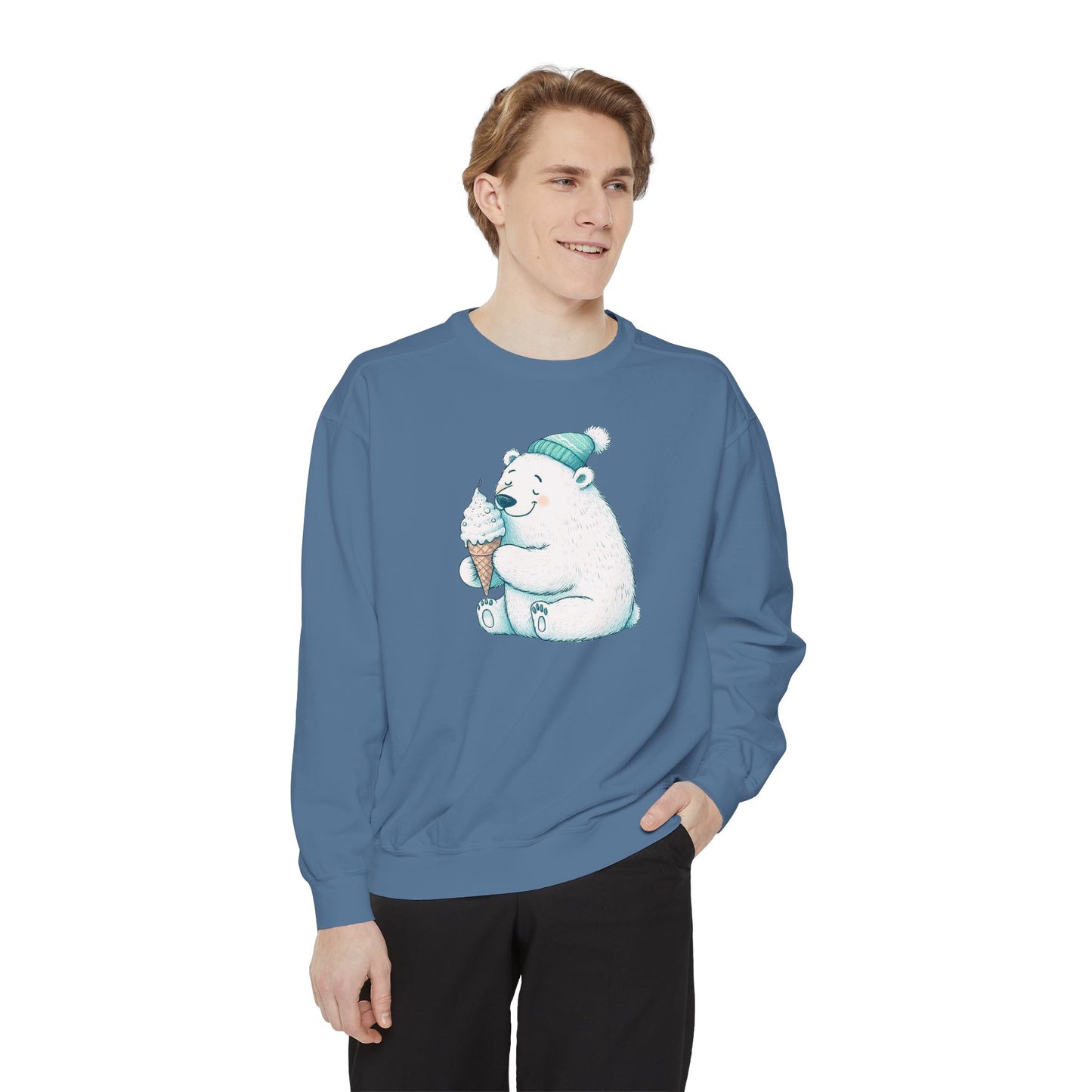 Cozy Cone Polar Bear Comfort Colors Sweatshirt