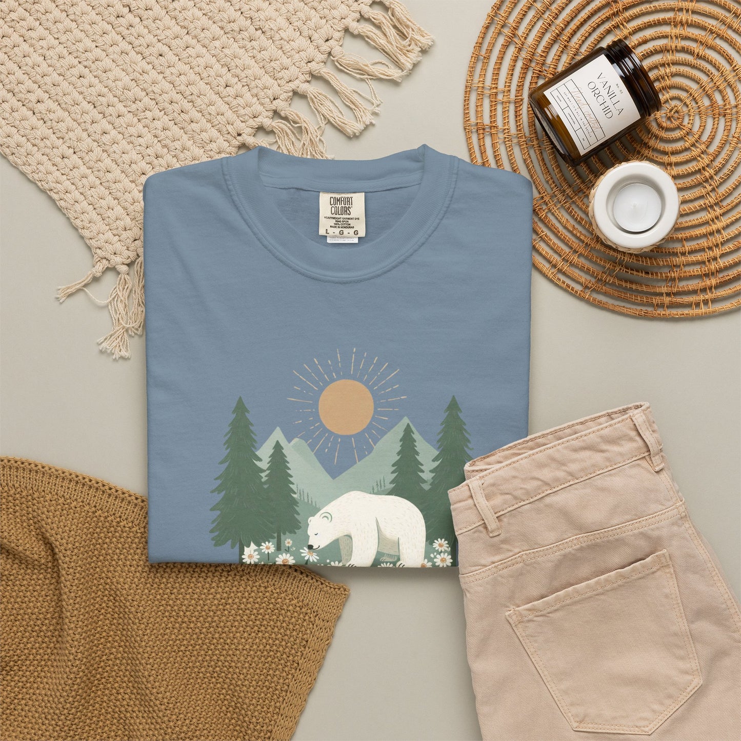 Sunlit Forest Polar Bear Tee