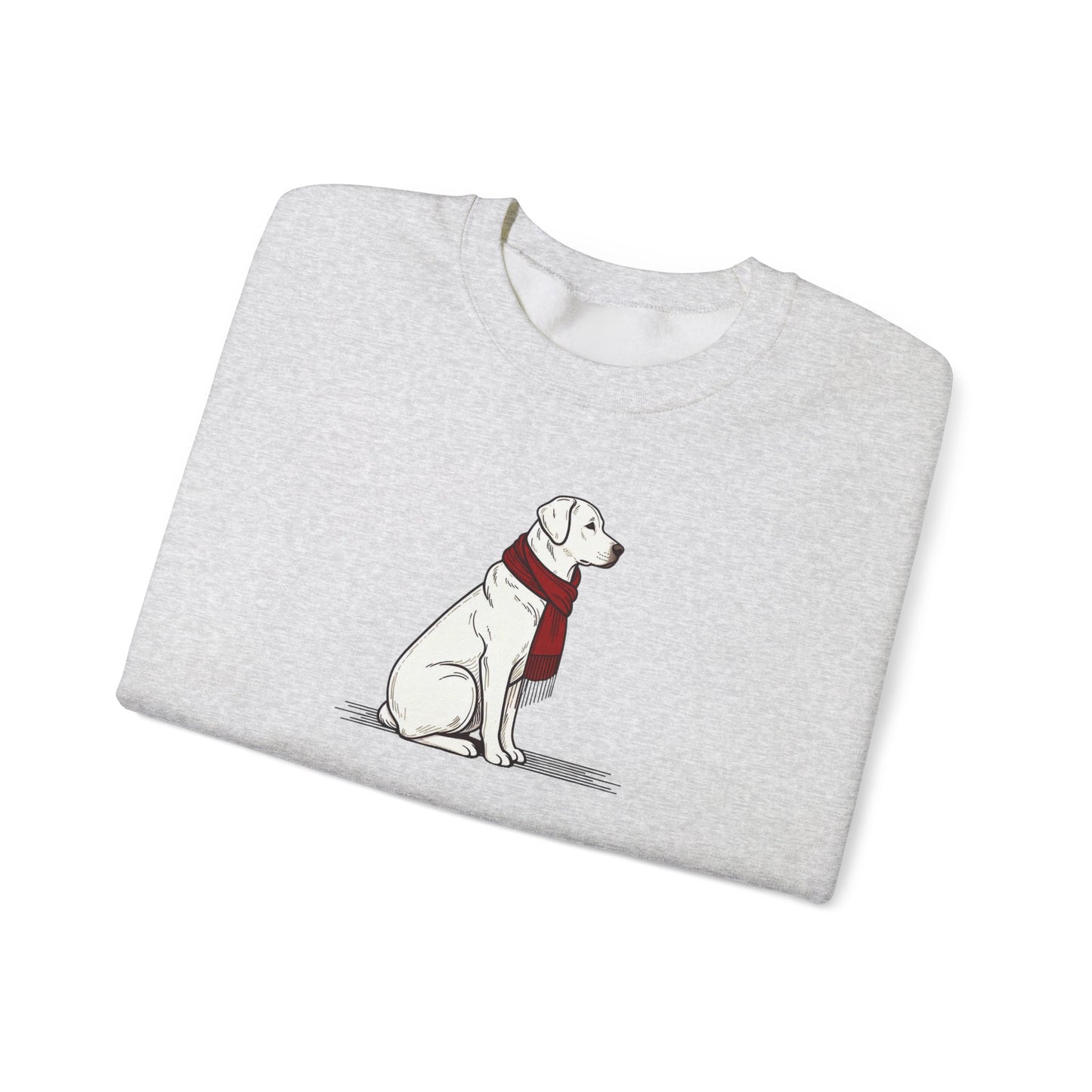 Yellow Lab Scarf Premium Sweatshirt | Cozy Den Edition