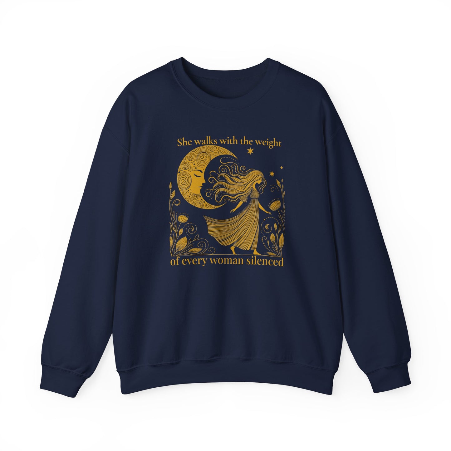 She Walks With the Weight Sweatshirt – Gold Edition