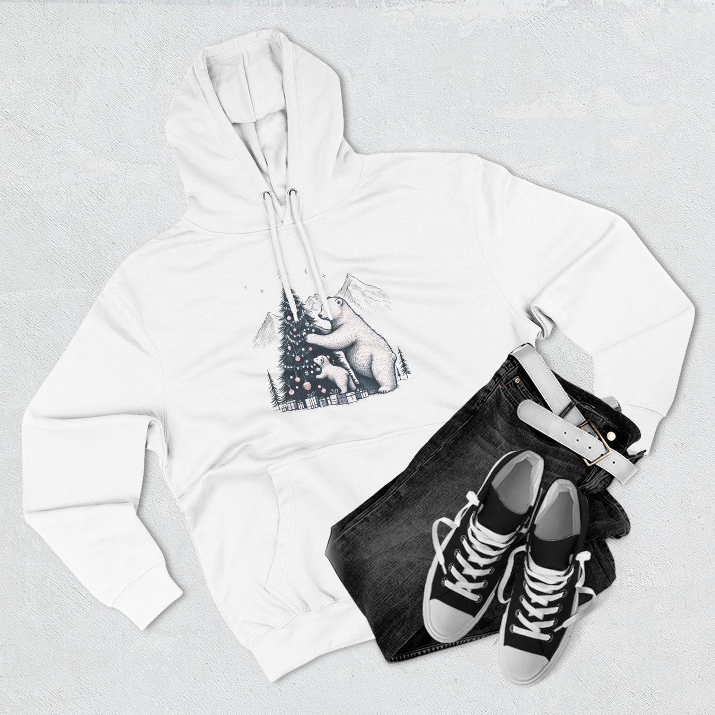 Polar Bear & Cub Holiday Hoodie