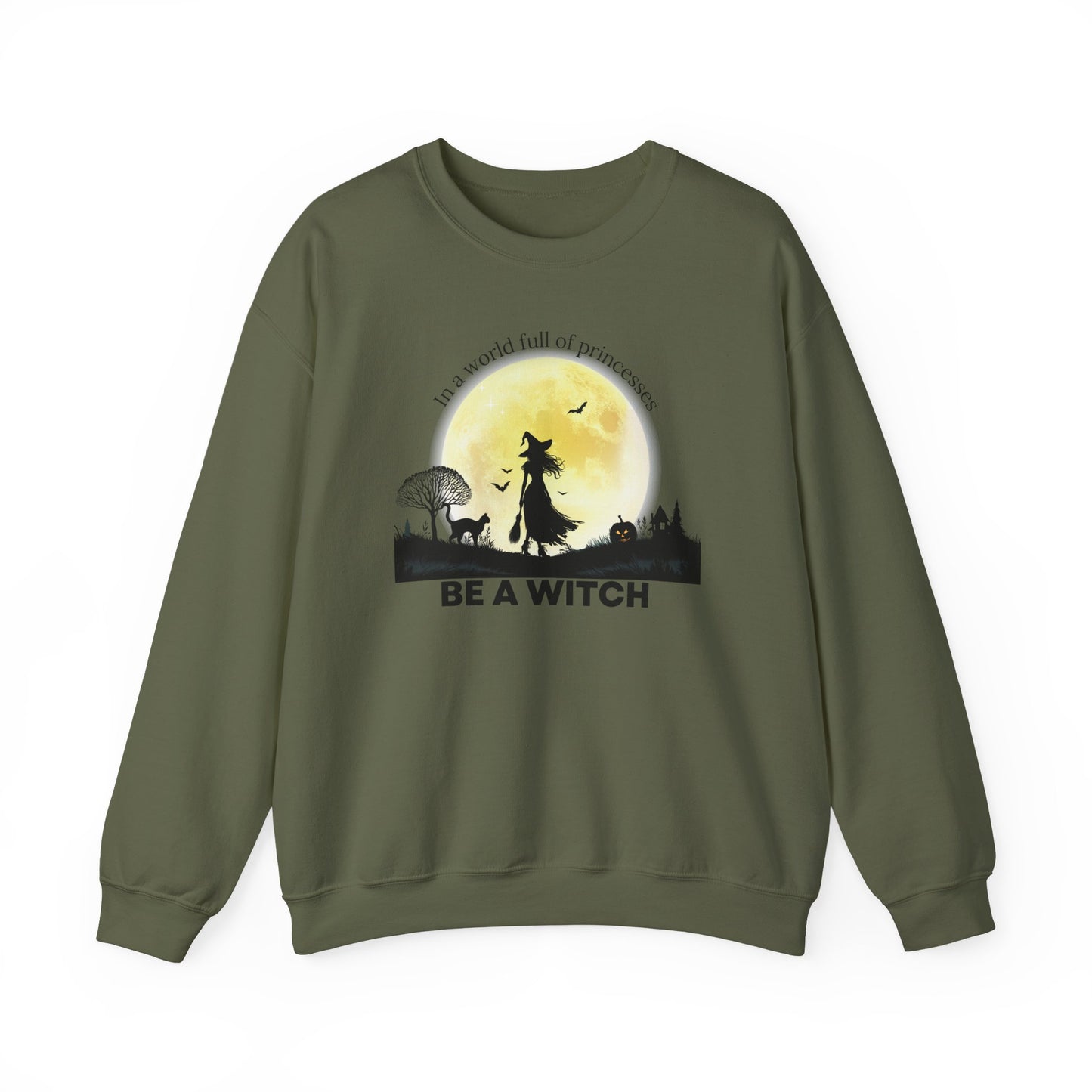 Be A Witch Celestial Moon Crewneck | Spooky Season Graphic Sweatshirt