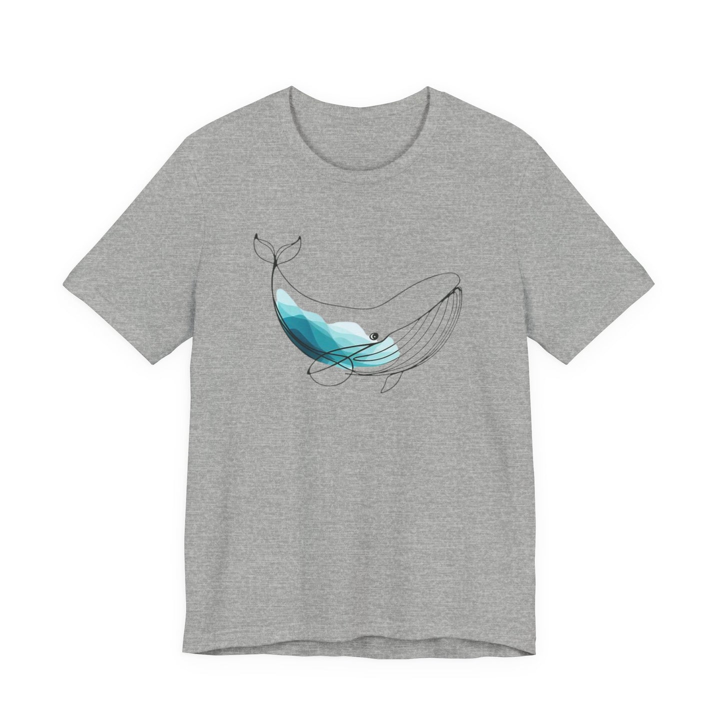 Whale Line Art Tee | Ocean Graphic T-Shirt