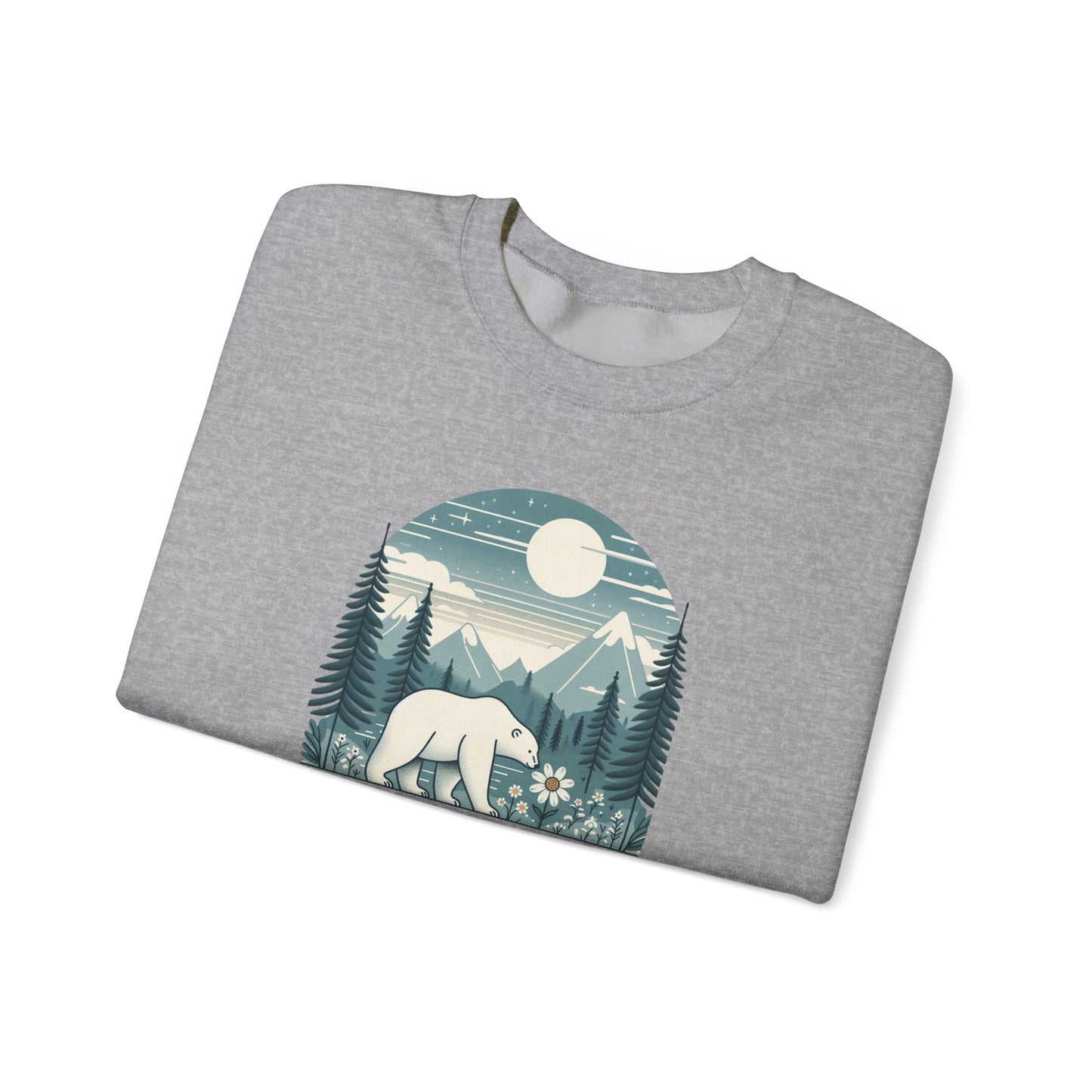 Polar Bear Mountain Forest Tee Crewneck Sweatshirt