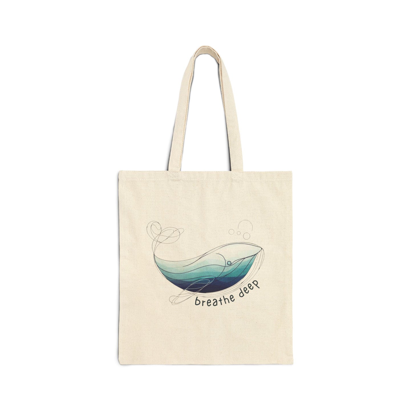 Breathe Deep Whale Tote Bag