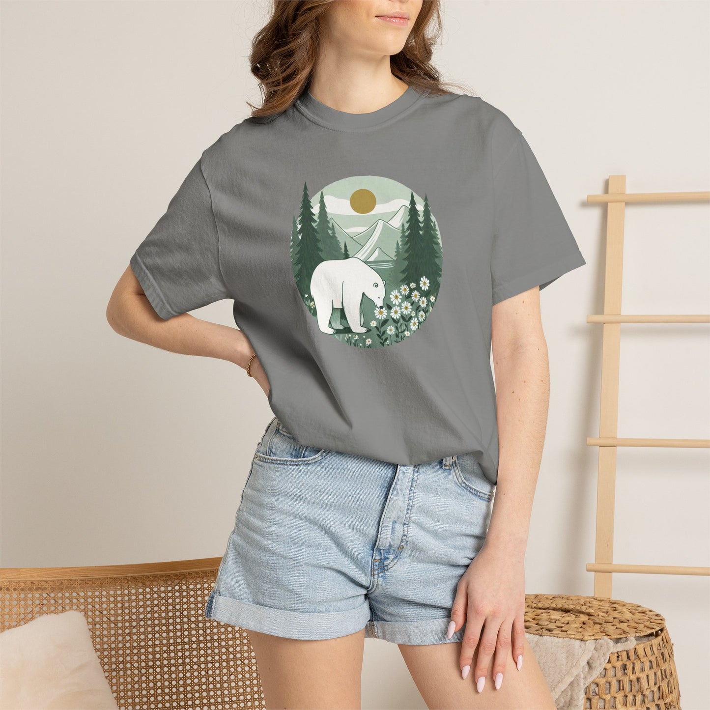 Polar Bear Mountain Meadow Comfort Colors Tee
