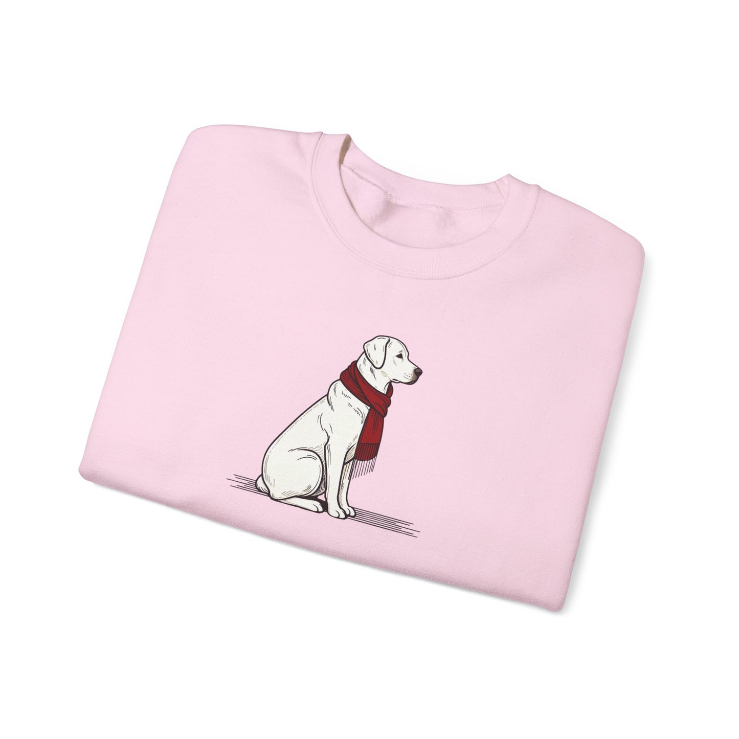 Yellow Lab Scarf Premium Sweatshirt | Cozy Den Edition