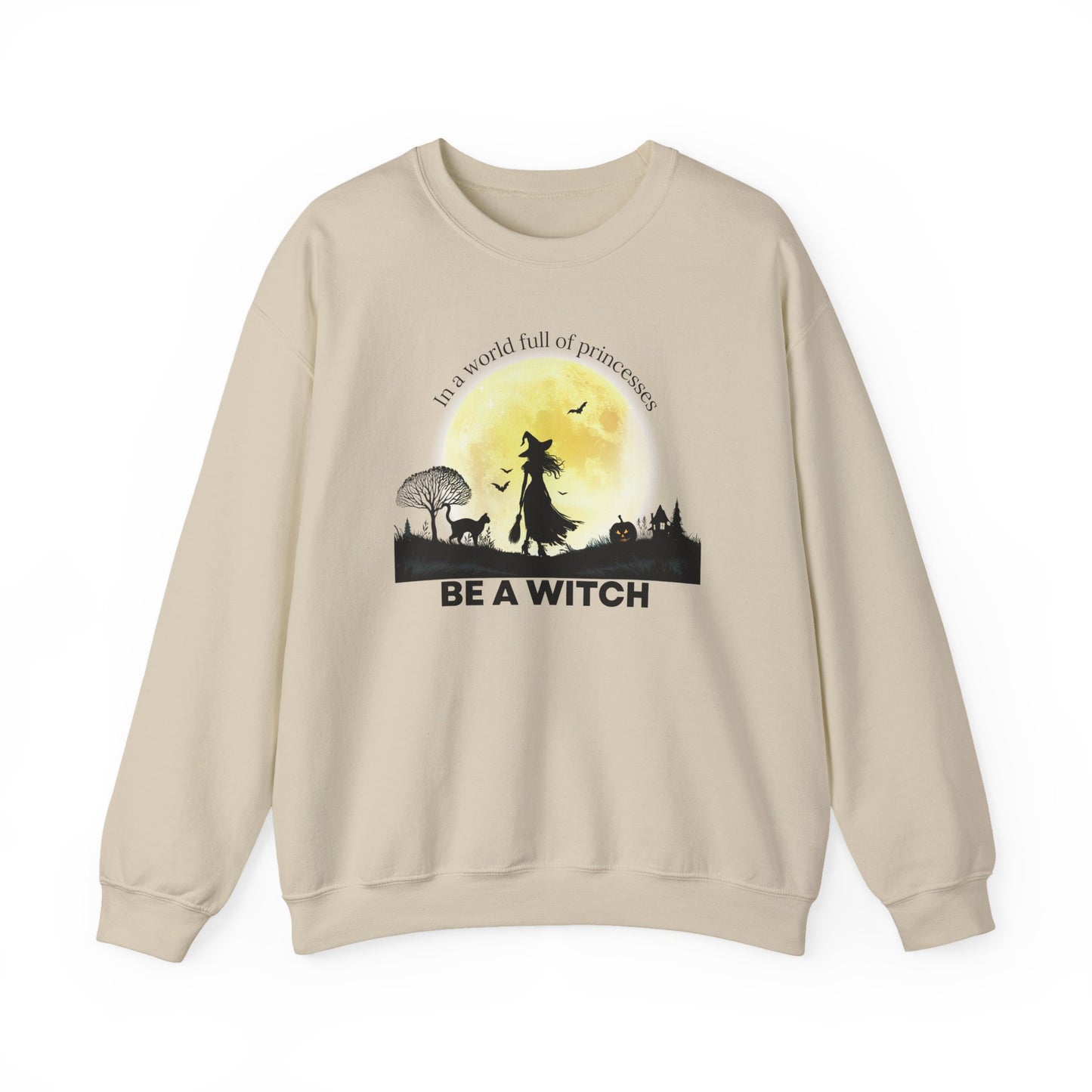 Be A Witch Celestial Moon Crewneck | Spooky Season Graphic Sweatshirt