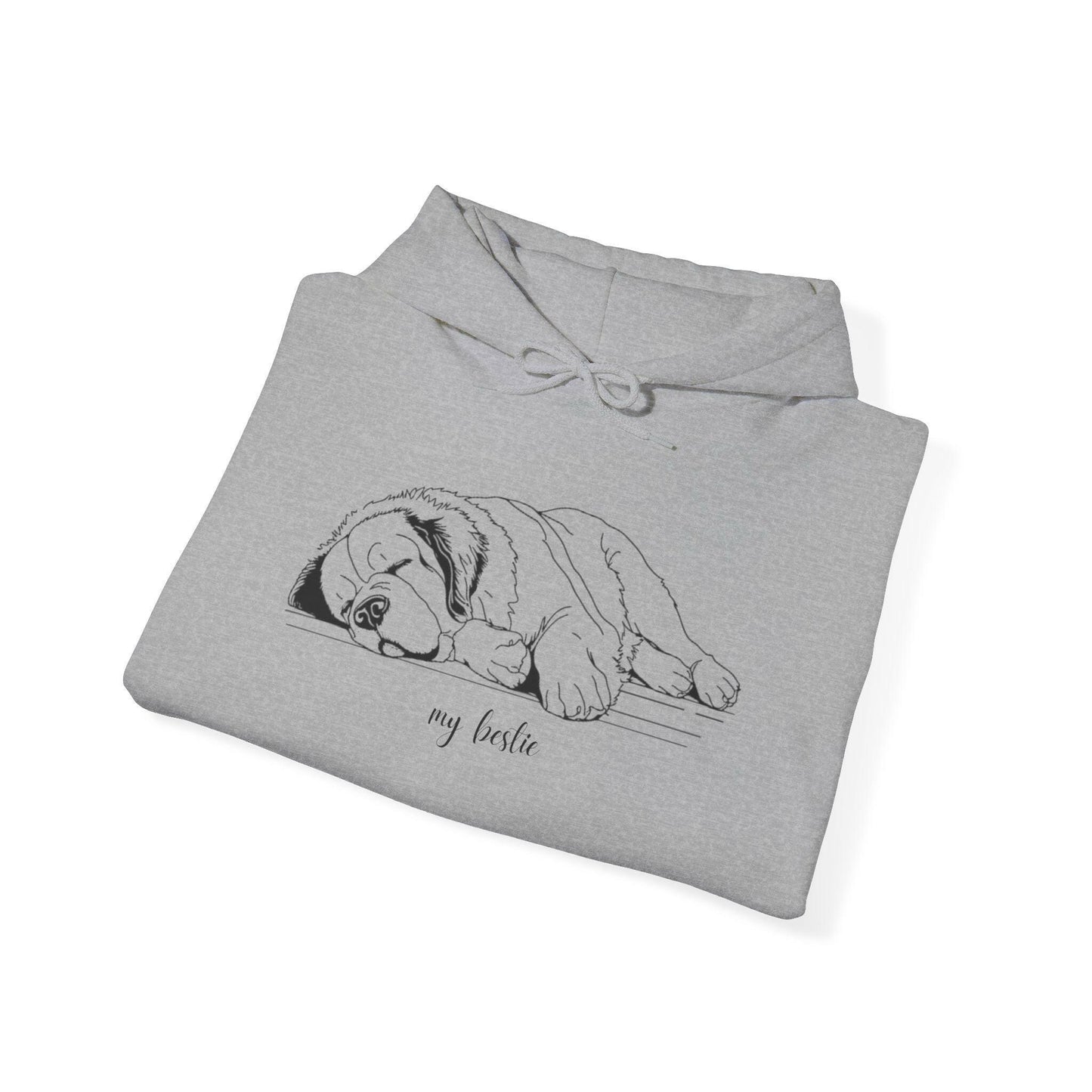 Saint Bernard Dog 'my bestie' Hooded Sweatshirt - Stompy Paws