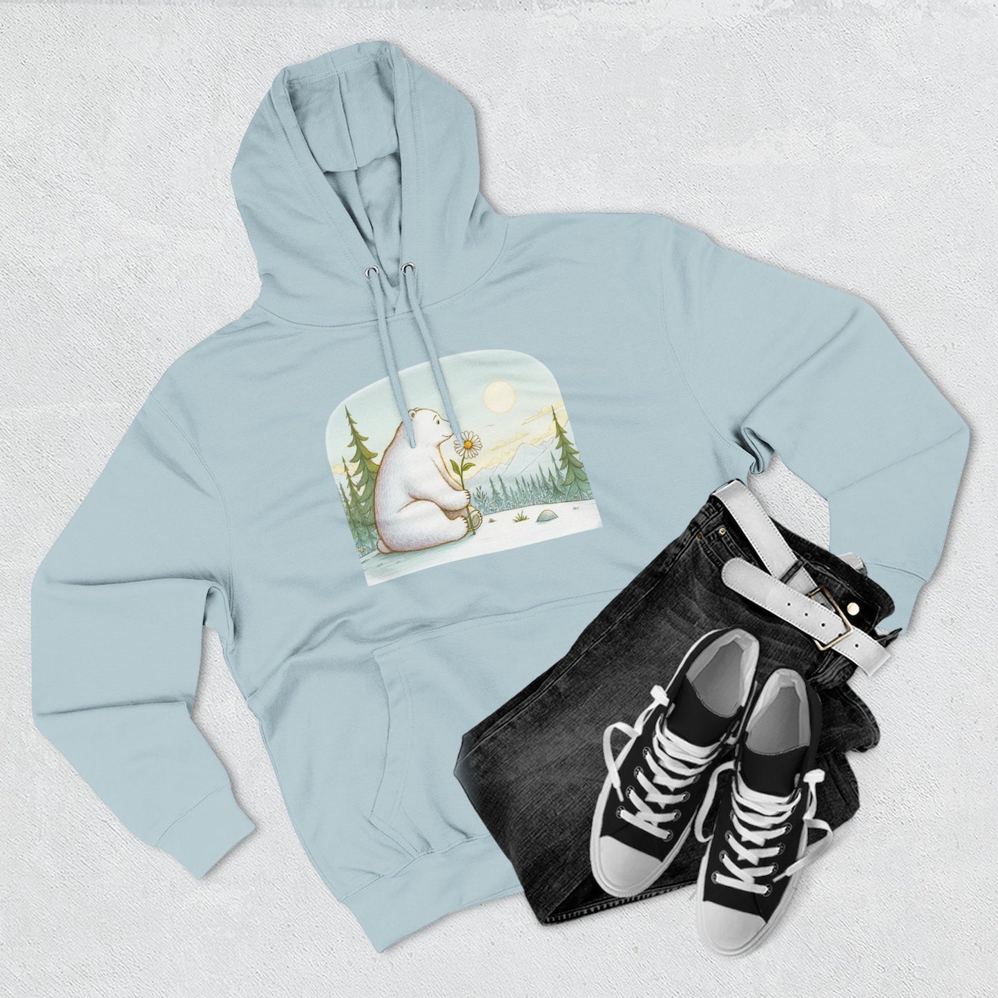 Polar Bear Mountain View Meadow Hoodie