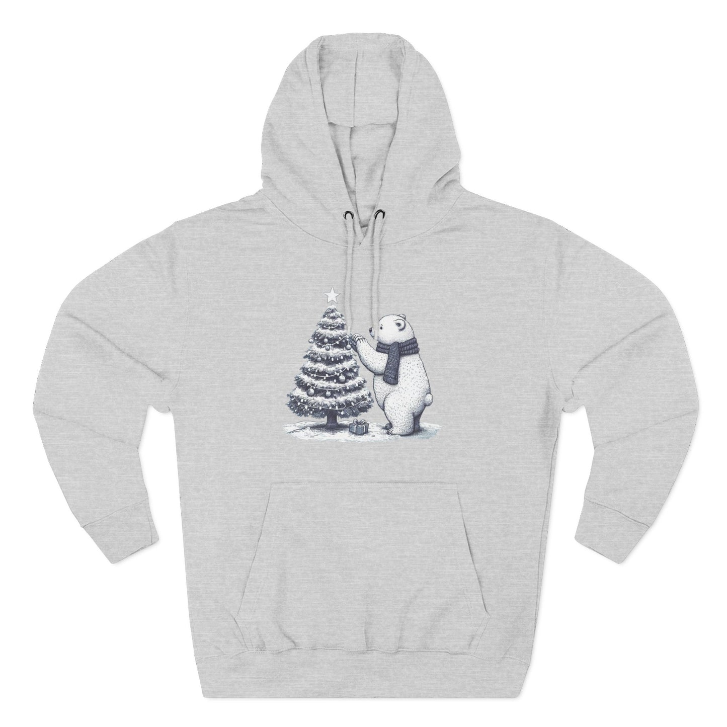 Vintage Polar Bear Christmas Tree Hoodie