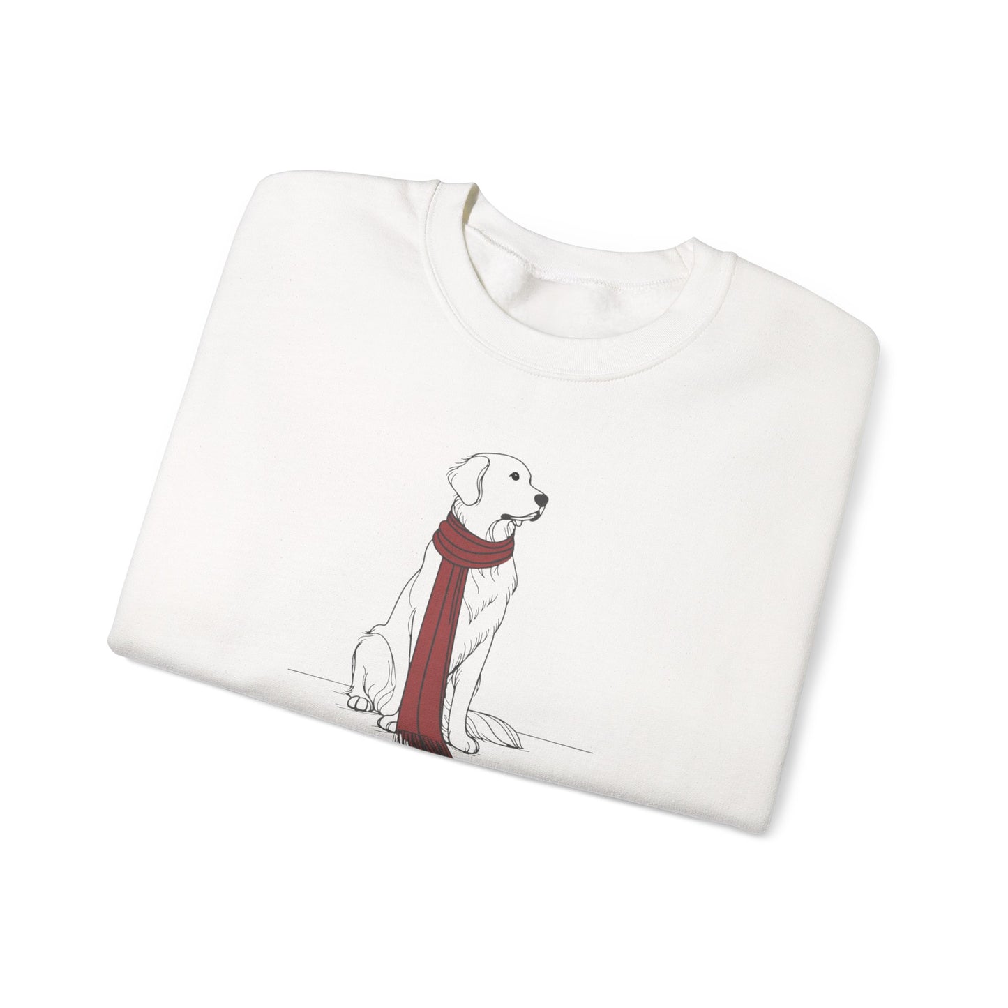 Golden Retriever Scarf Premium Sweatshirt | Cozy Den Edition