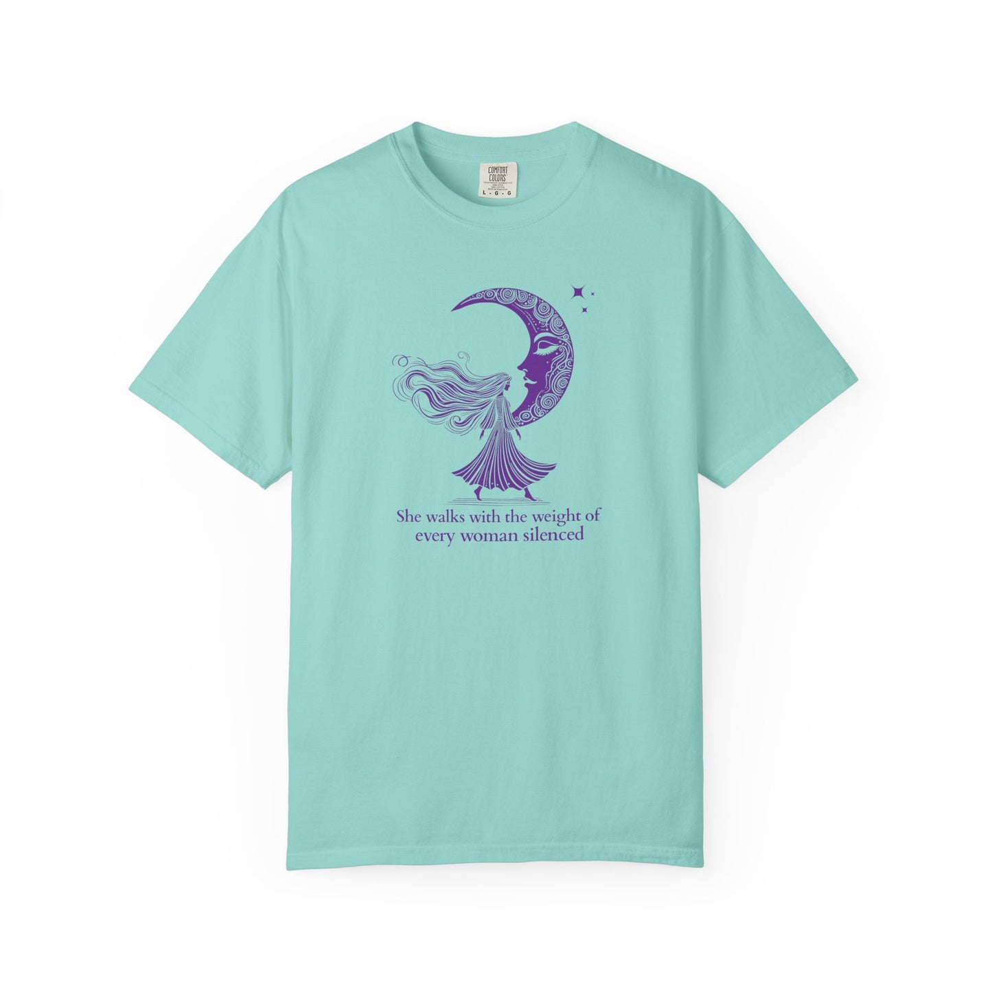 Comfort Colors She Walks With the Weight of Every Woman Silenced Tee