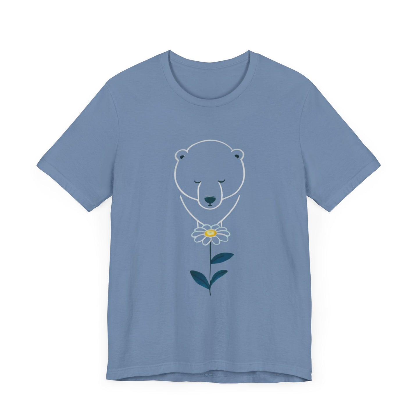 Minimalist Polar Bear & Daisy Tee