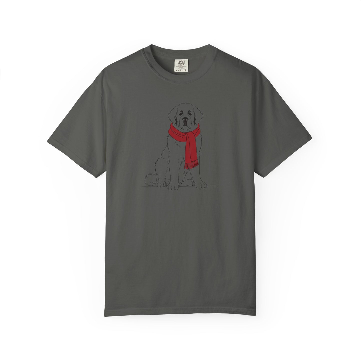 Great Pyrenees Winter Scarf  Comfort Colors Tee