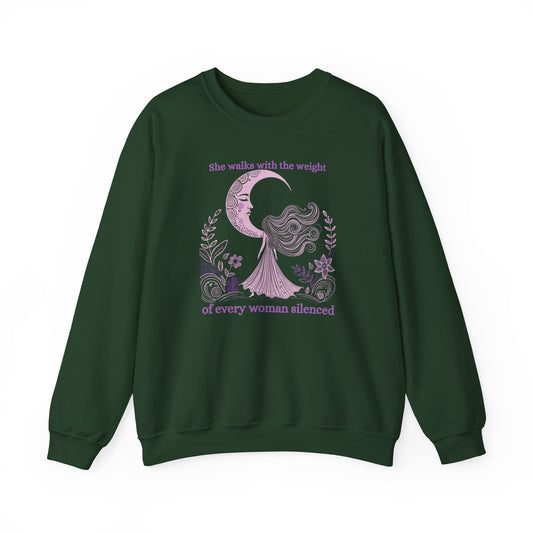 The Weight of Silence Celestial Art Sweatshirt | Storybook Den
