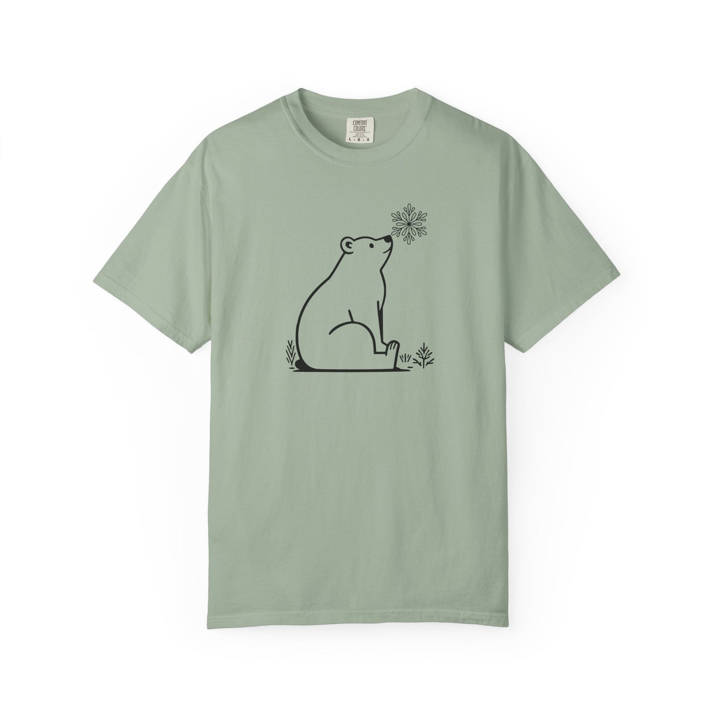 Comfort Colors Polar Bear Snowflake Tee