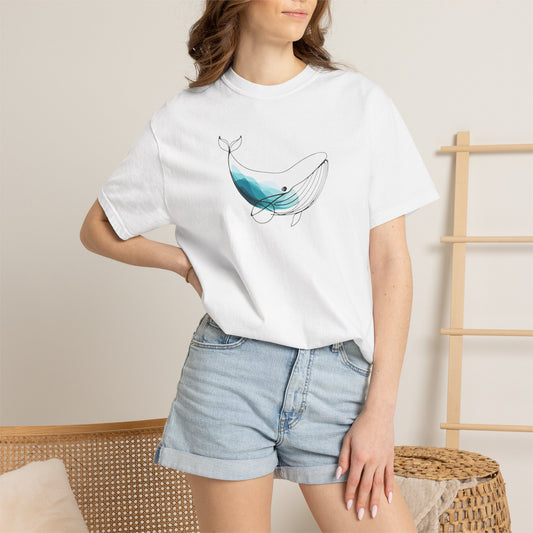 Minimalist Whale Comfort Colors Tee