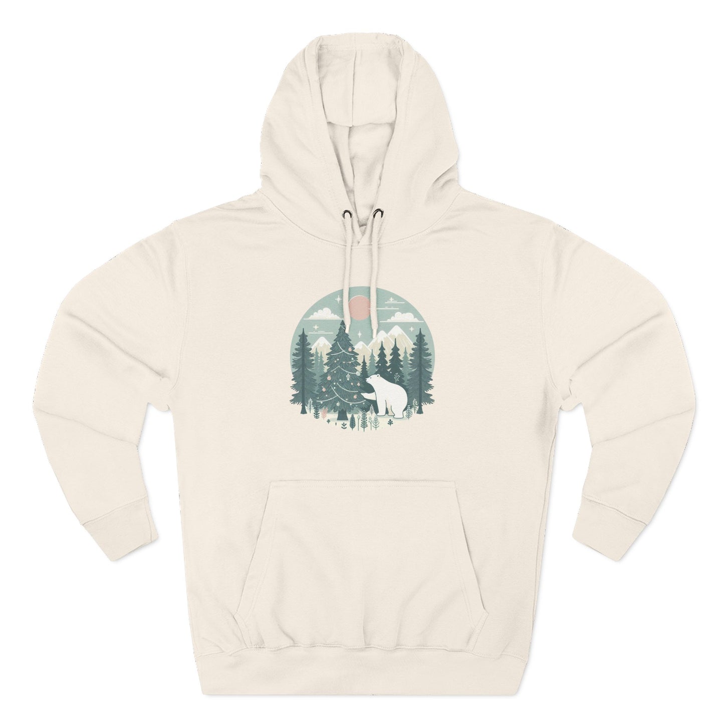 Winter Forest Polar Bear Hoodie