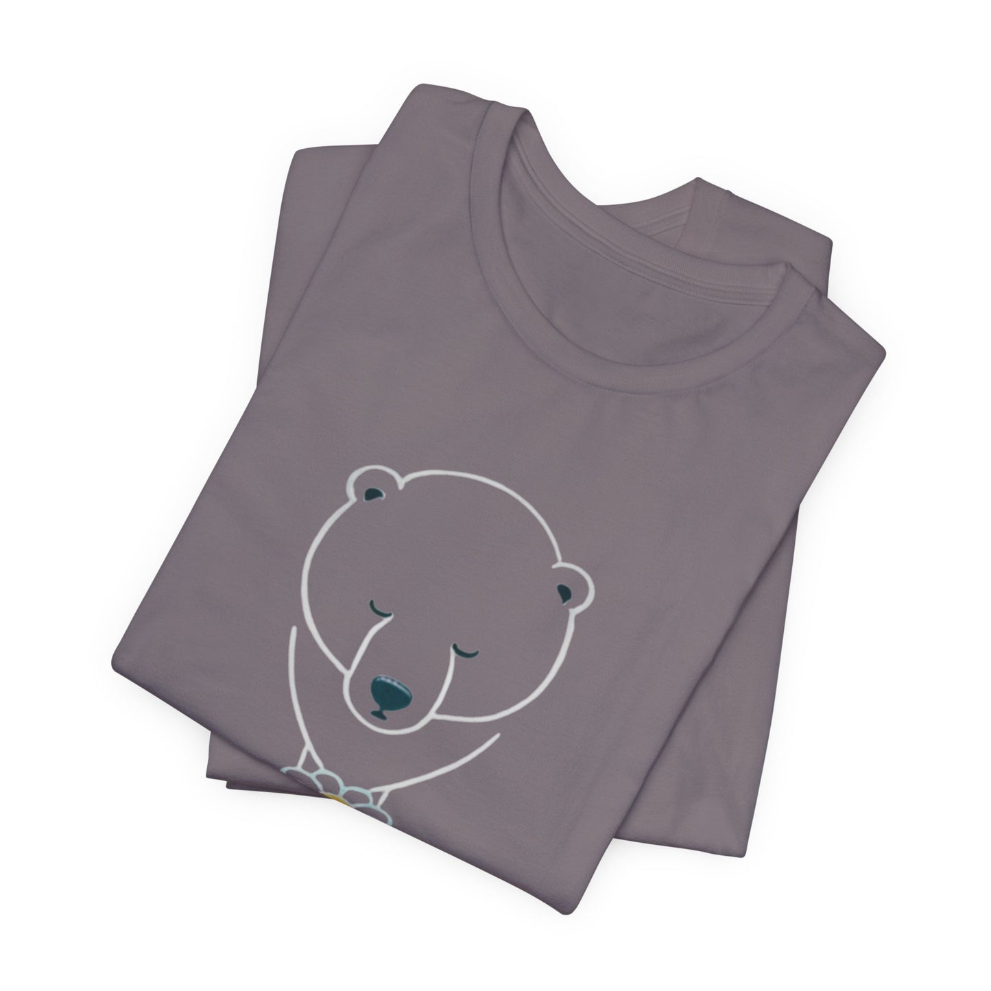 Minimalist Polar Bear & Daisy Tee