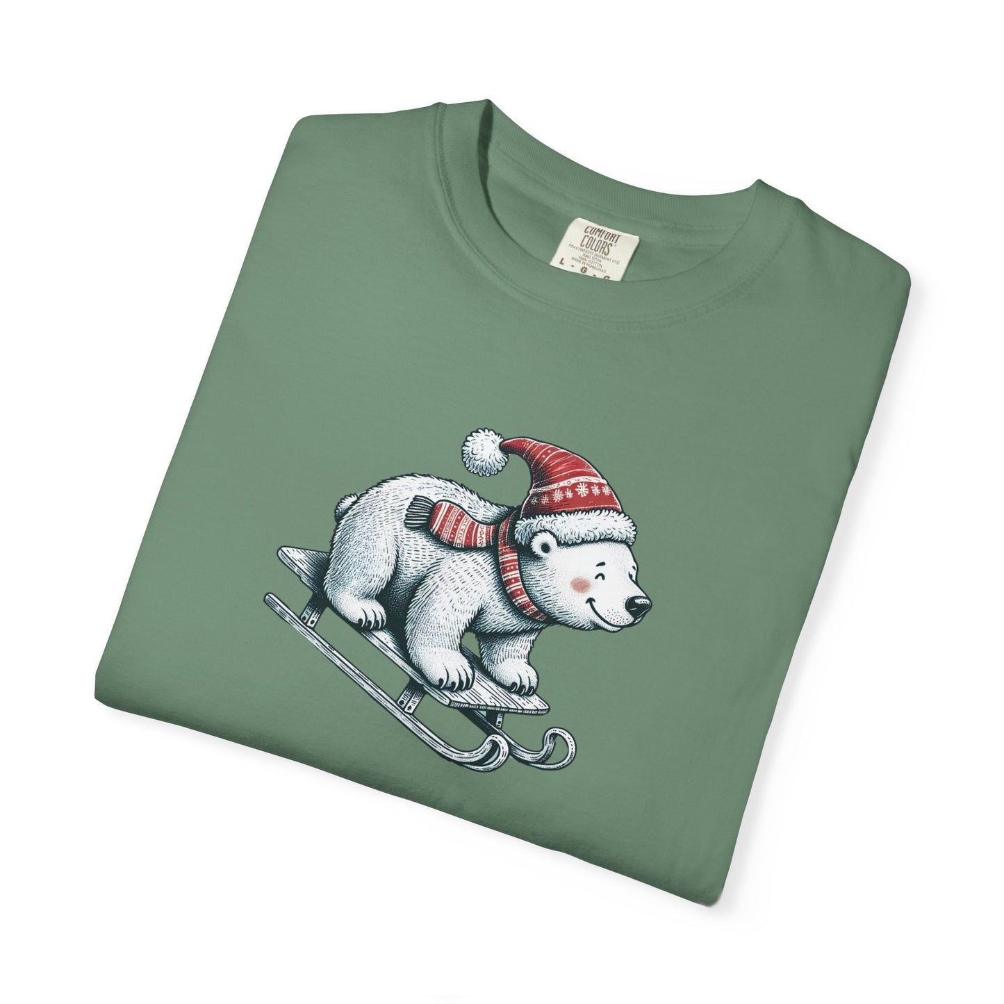 Let It Snow Polar Bear Comfort Colors Tee