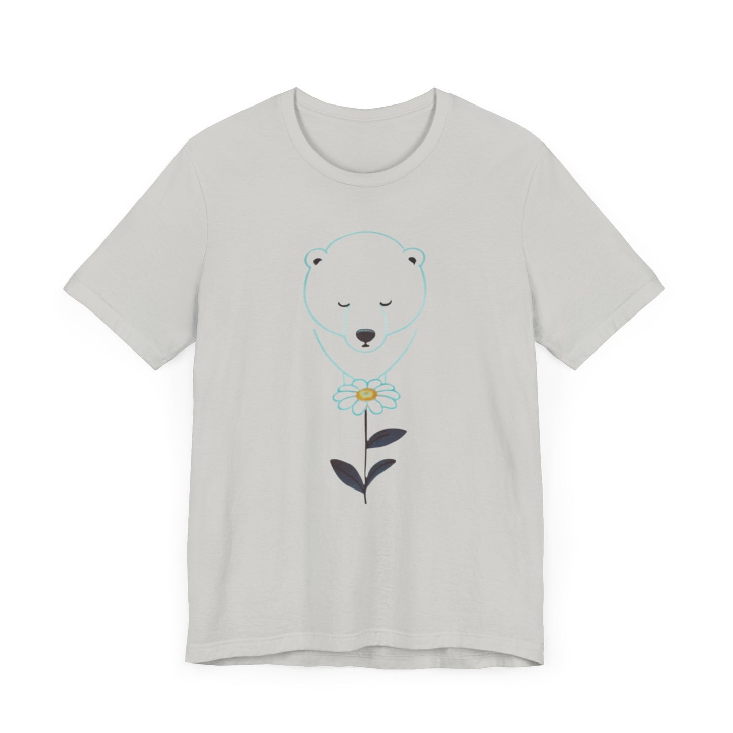 Minimalist Polar Bear & Daisy Tee