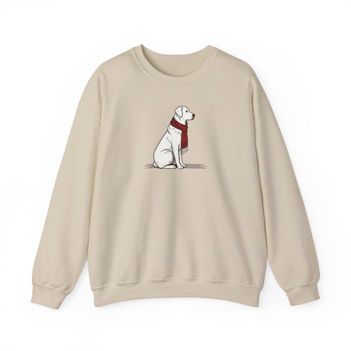 Yellow Lab Scarf Premium Sweatshirt | Cozy Den Edition