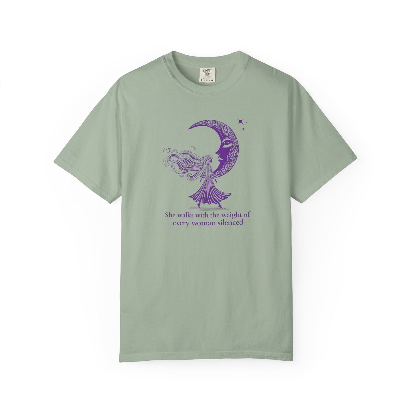 Comfort Colors She Walks With the Weight of Every Woman Silenced Tee